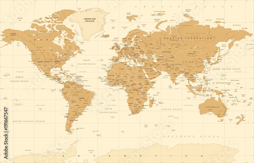 polityczne-vintage-zloty-mapa-swiata-wektor