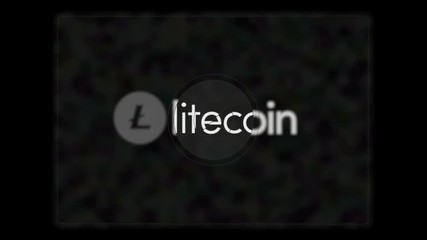 Aufkleber - Abstract animation of Litecoin LTC digital currency symbol. Digital cryptocurrency Litecoin sign on black background. video animation
