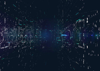 Wall Mural - Abstract geometric technology  design element.