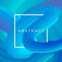 Poster - abstract squeeze wave. colorful liquid form. 3d dynamic shape background. vector illustration