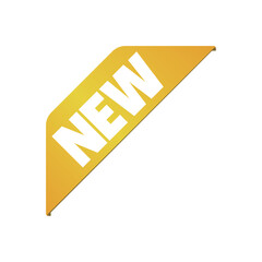 new banner icon ( corner ribbon) / gold