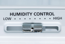 A Control Of Humidity In The Fridge, Close-up View. Select The Degree Of Humidity In The Cooling Device.