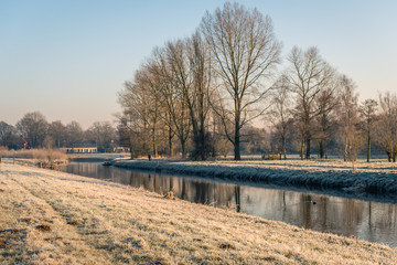 Wall Mural - Dutch landscape in wintertime