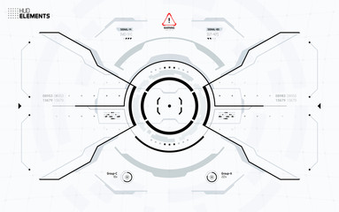 Wall Mural - Sci-Fi Concept HUD Interface Screen. Virtual Reality View Display. Hologram Technology
