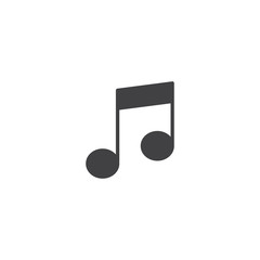 Sticker - music note icon. sign design