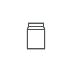 Sticker - milk packet icon. sign design