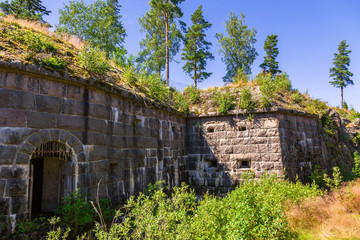 Sticker - Fortified wall in a moat into a fortress