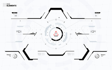 Wall Mural - Sci-Fi Concept HUD Interface Screen. Virtual Reality View Display. Hologram Technology