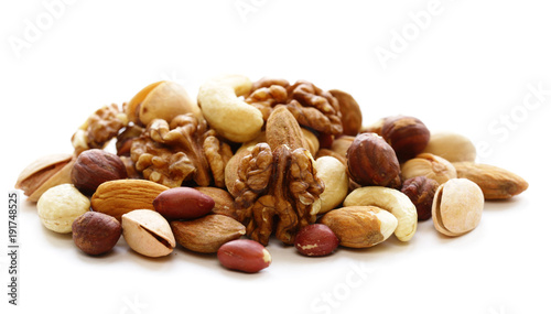 Cuadros en Lienzo nuts mix for a healthy diet (cashew, pistachios, hazelnuts, walnuts, almonds)