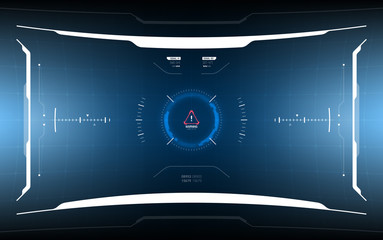 Wall Mural - Sci-Fi Concept HUD Interface Screen. Virtual Reality View Display. Hologram Technology