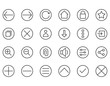 © antoniofrancois - Set of Interface Web Related Vector Line Icons. Contains such Icons as Settings, Log in, Log out, Search, Notification and more. Editable Stroke. 48x48 Pixel Perfect.