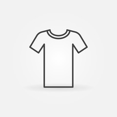 Wall Mural - Tshirt minimal outline icon. Vector t-shirt symbol