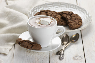 Poster - Hot chocolate and chocolate crinkle cookies