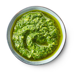 Wall Mural - bowl of basil pesto