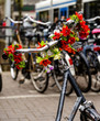 Amsterdam bycicle, dutch icon, in an outdoor enviroument