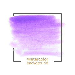 Abstract purple watercolor splash with square frame, Abstract of fluid ink, acrylic dry brush strokes, stains, spots. Background for your modern design, cover, template, decorated, flyer, banner.