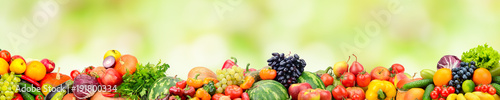 panoramic-collection-fresh-fruits-and-vegetables-on-green-background