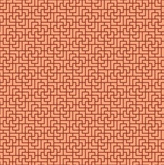 Canvas Print - Seamless brick wall pattern in Chinese style