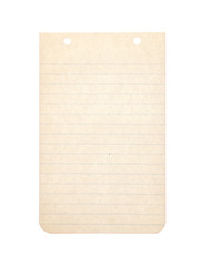 Vintage Piece of Blank Paper on a White Background