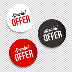 set of color special offer banners. vector illustration.