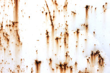 Old Rusty White Metal. The Rust On Metal Background. Grunge Wall Background
