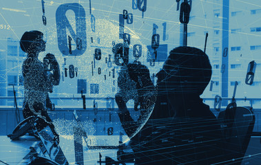 Poster - Digital communication concept.