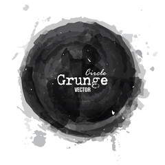 Wall Mural - grunge circle watercolor painting design . vector