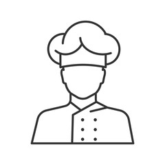 Poster - Chef cook linear icon