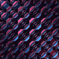 Aufkleber - Dark reflective metallic abstract surface pattern. 3d rendering