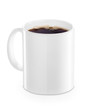white mug with tea or coffee
