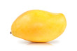 Beautiful shape of Ripe yellow mango isolated white background