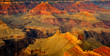 Grand canyon landscape detail view with dark contrast and colours