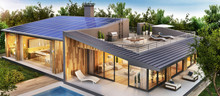 Big Country House With Solar Panels