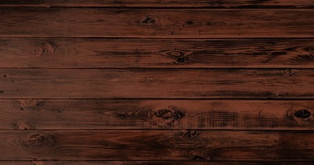 Wood texture background, brown wooden planks. Grunge washed wood table pattern top view.