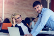 © FS-Stock - Skilled professional blonde female CEO explaining to young male employee requires and strategy