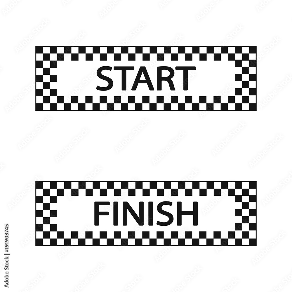Start And Finish Race Signs