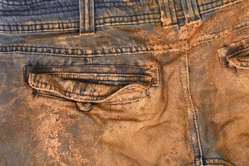 Canvas Print - Trousers with mud