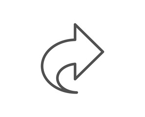 Poster - share arrow line icon. link arrowhead symbol. communication sign. quality design element. editable s