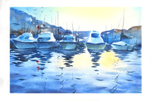 Yachts Watercolor