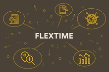 Conceptual Business Illustration With The Words Flextime