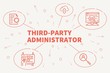 Conceptual business illustration with the words third-party administrator