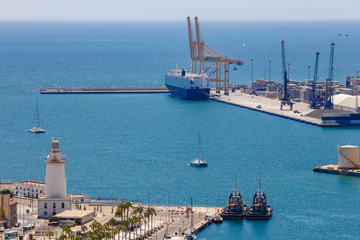 Oversea transport Ship in port