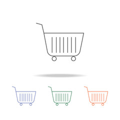 Poster - Shopping Cart Icon. Element of a shopping multi colored icon for mobile concept and web apps. Thin line icon for website design and development, app development. Premium icon