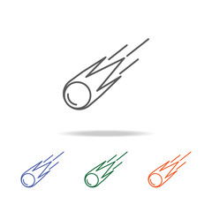Poster - comet icon. Element of a space multi colored icon for mobile concept and web apps. Thin line icon for website design and development, app development. Premium icon