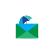 © putracetol - Umbrella Mail Logo icon Design