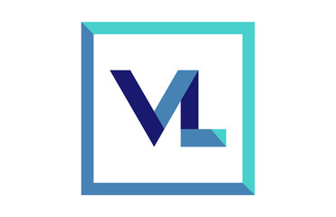 Sticker - VL Square Ribbon Letter Logo