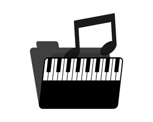 Wall Mural - piano music folder image vector icon logo 1