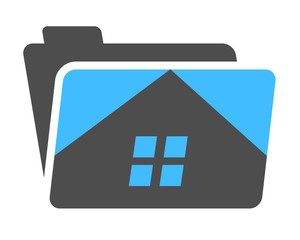 Wall Mural - house folder image vector icon logo