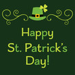 St. Patricks Day greeting card with leprechaun set