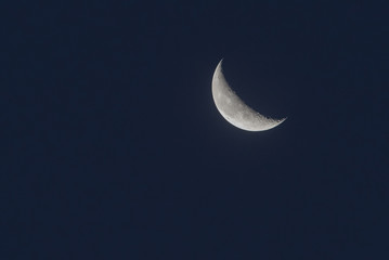 Wall Mural - Half moon image at night
